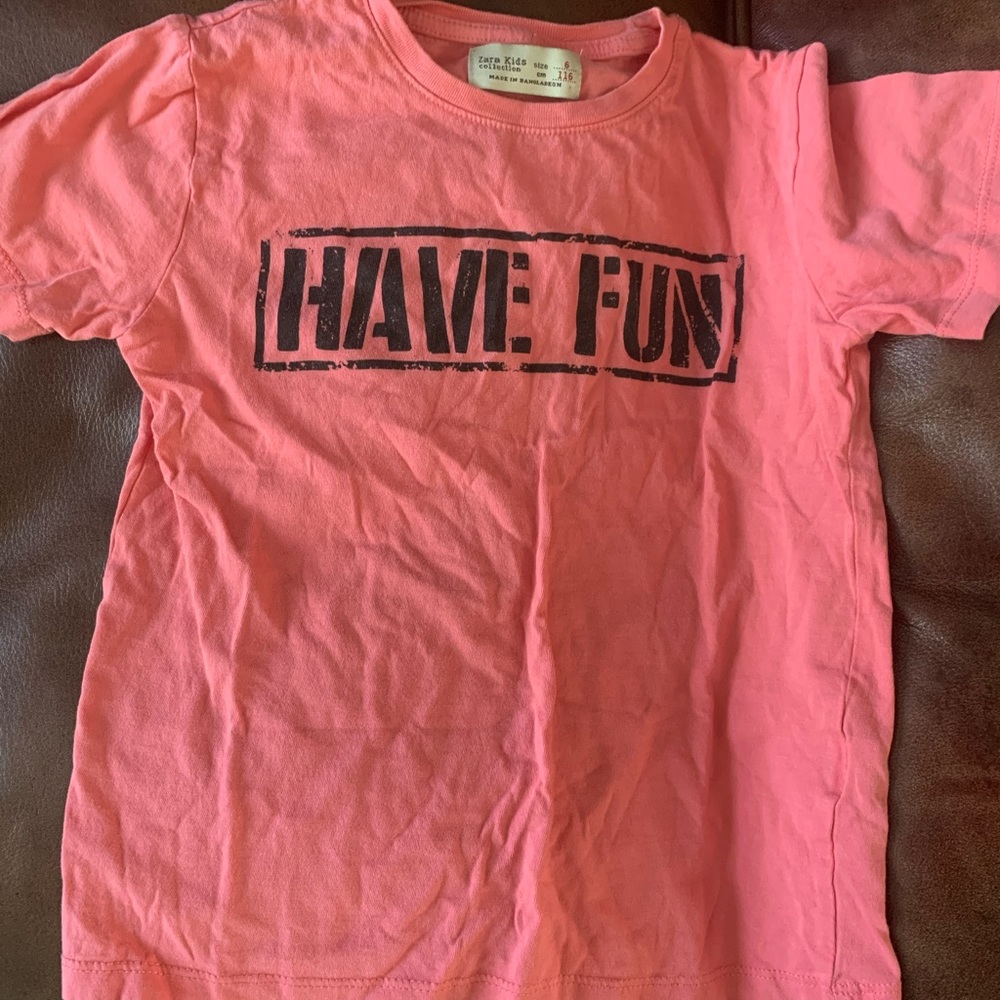 Zara kid tshirt size 6